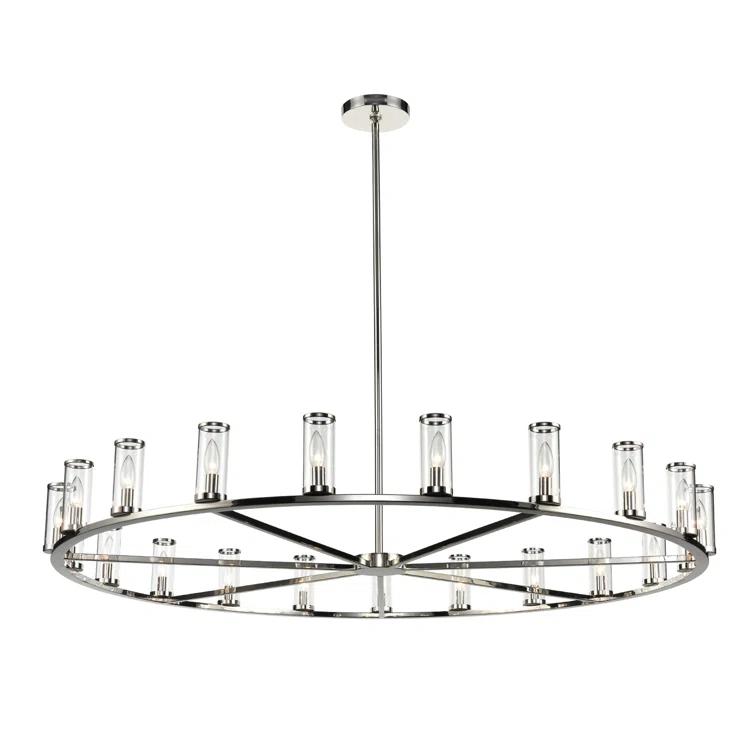 Revolve 21 - Light Dimmable Wagon Wheel Chandelier