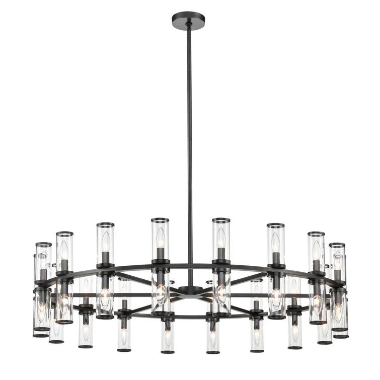 Alora Lighting Revolve 36 - Light Dimmable Wagon Wheel Chandelier