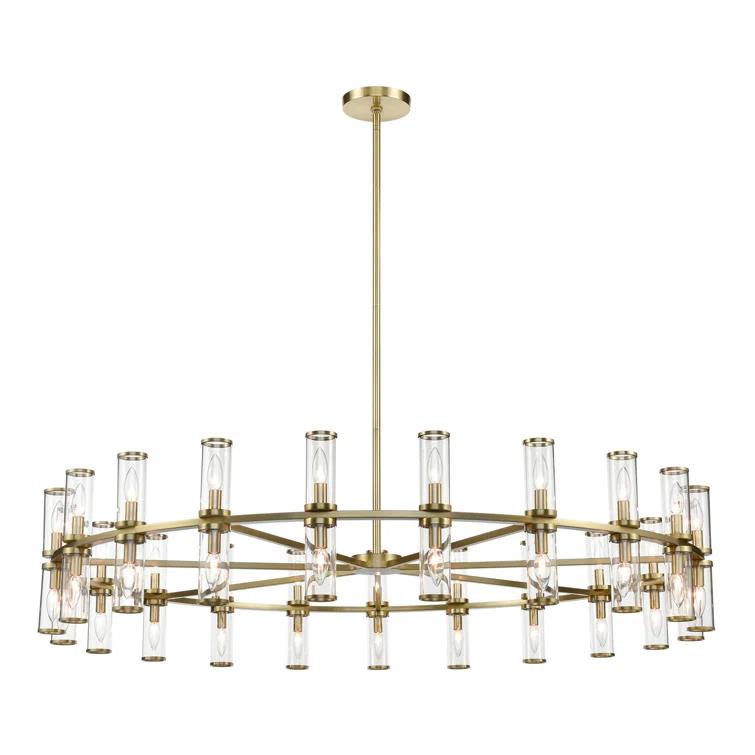Revolve 42 - Light Dimmable Wagon Wheel Chandelier