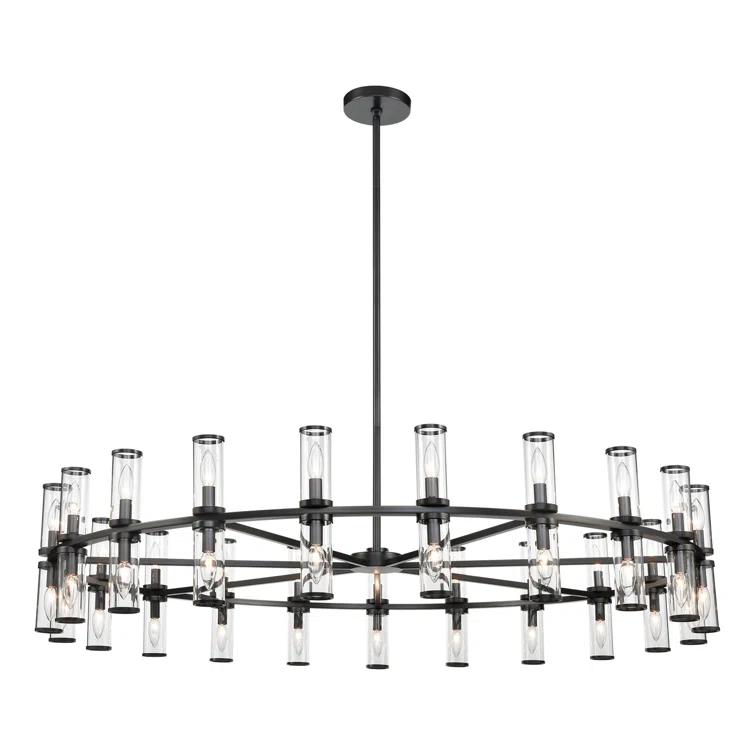 Revolve 42 - Light Dimmable Wagon Wheel Chandelier