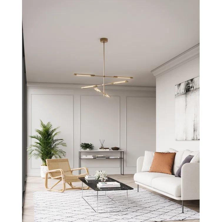 Alora Lighting Astrid 6 - Light Dimmable LED Sputnik Modern Linear Chandelier