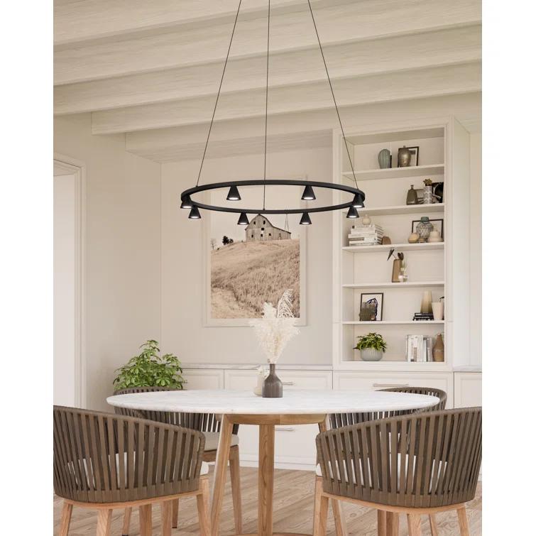Kuzco Lighting 8 - Light Dimmable LED Wagon Wheel Chandelier