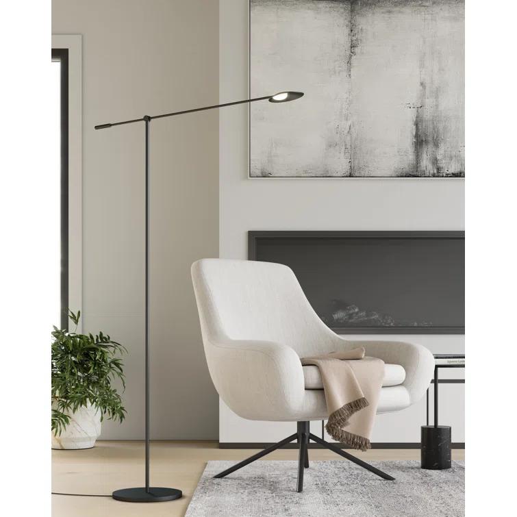 Rotaire 54.38'' Dimmable LED Swing Arm Floor Lamp