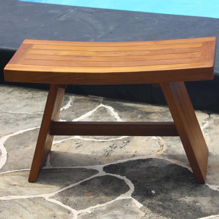 Aqua Teak Asia 29.5'' W Teak Shower Bench
