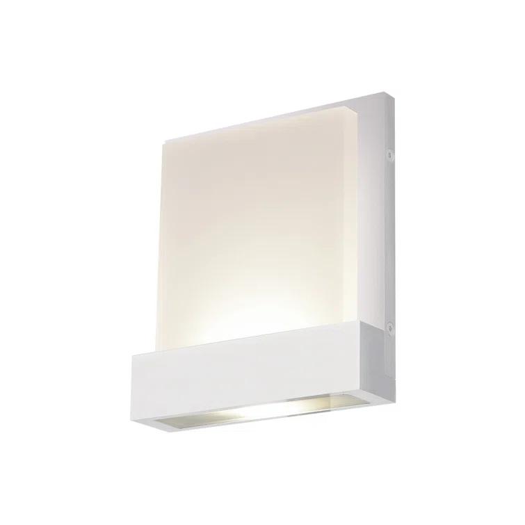 White Aluminum LED Direct Wired Wall Sconce