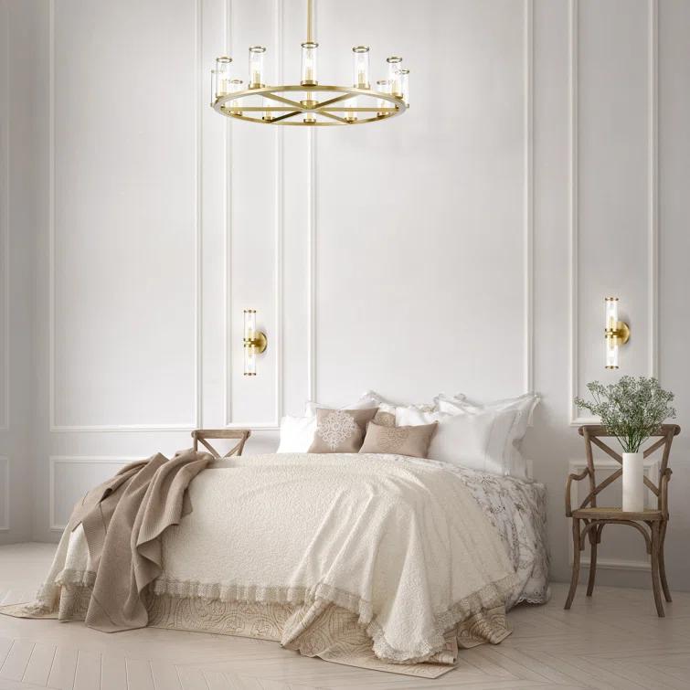 Alora Lighting Revolve 12 - Light Dimmable Wagon Wheel Chandelier