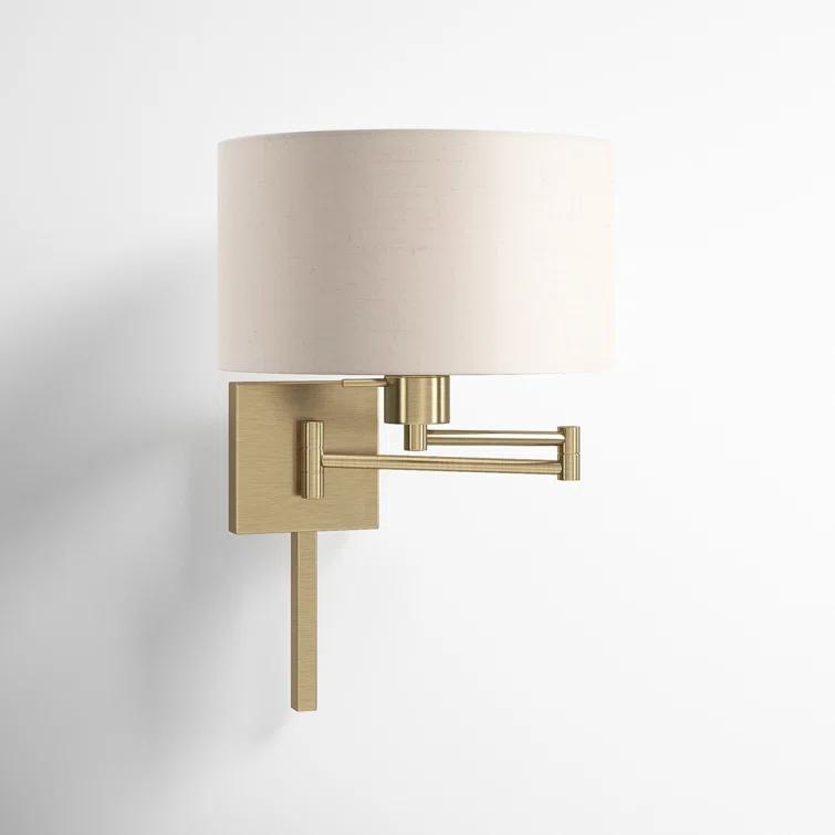 Kevyn Single Light Steel Dimmable Swing Arm Sconce