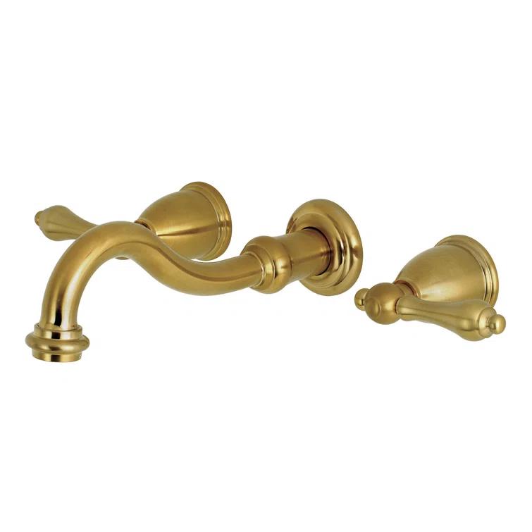 Kingston Brass Vintage Two-Handle 3-Hole Wall Mount Bathroom Faucet