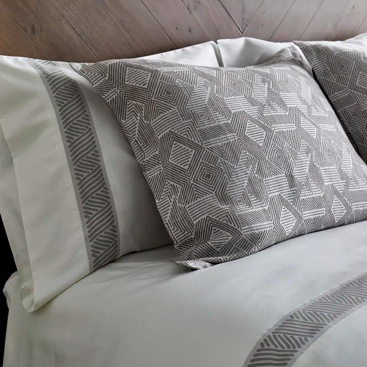 Met X Ann Gish Traditional Cotton Geometric Shapes Duvet Cover Set