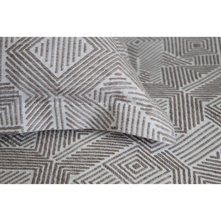 Met X Ann Gish Traditional Cotton Geometric Shapes Duvet Cover Set