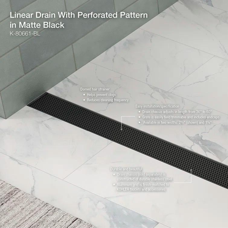 Linear Grid Shower Drain