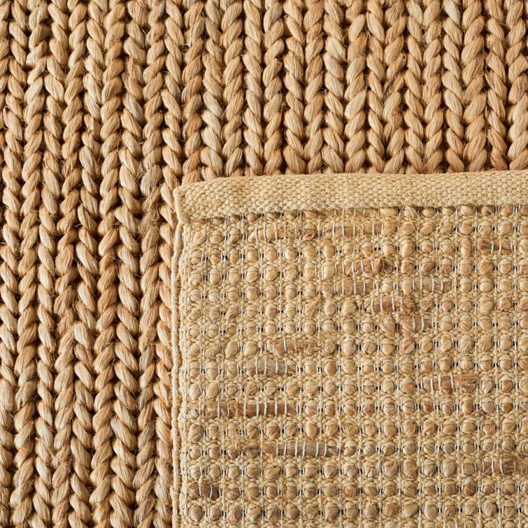 Hand-Knotted Cotton-Synthetic Blend 6'x9' Rectangular Area Rug