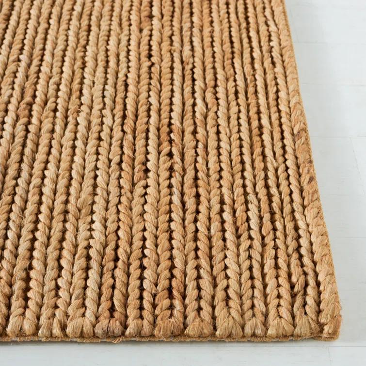 Hand-Knotted Cotton-Synthetic Blend 6'x9' Rectangular Area Rug