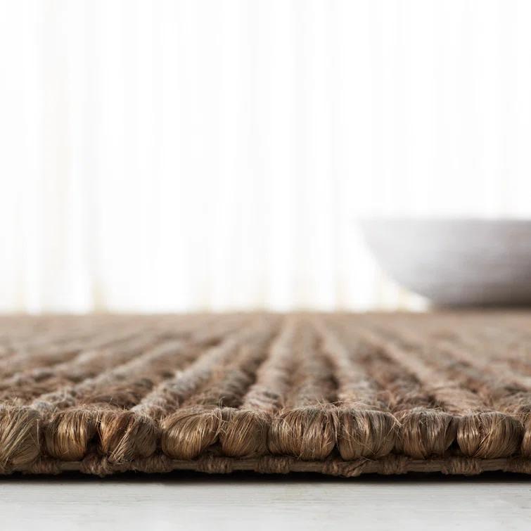 Hand-Knotted Walnut Cotton 8' x 10' Area Rug