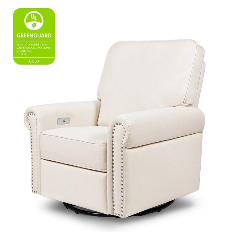 Linden Electronic Recliner and Swivel Glider in Eco-Performance Fabric with USB port