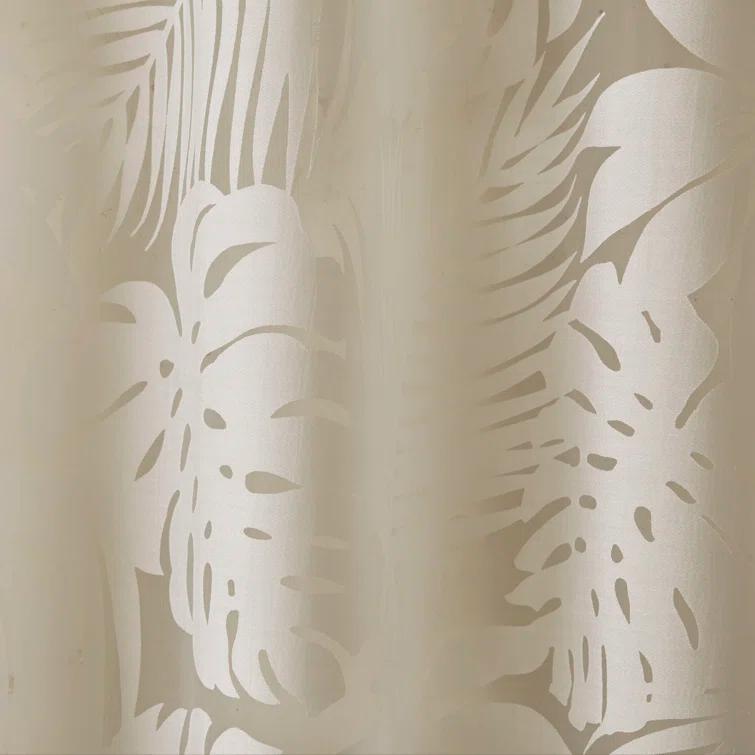 Madison Park Leilani Palm Leaf Burnout Window Sheer