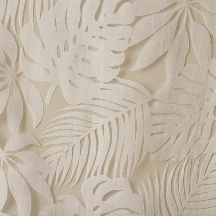 Madison Park Leilani Palm Leaf Burnout Window Sheer