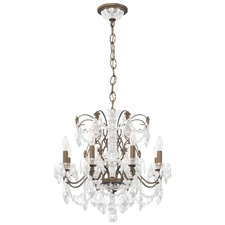 Century 8 - Light Glass Tiered Chandelier