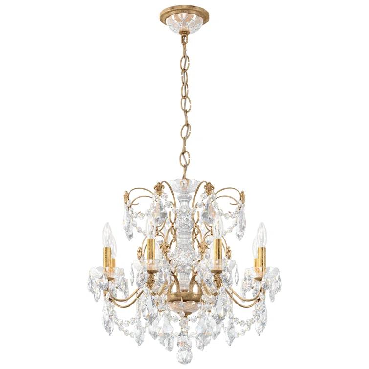 Century 8 - Light Glass Tiered Chandelier