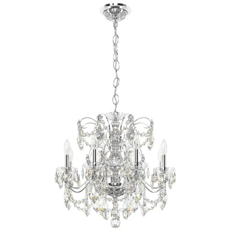 Century 8 - Light Glass Tiered Chandelier