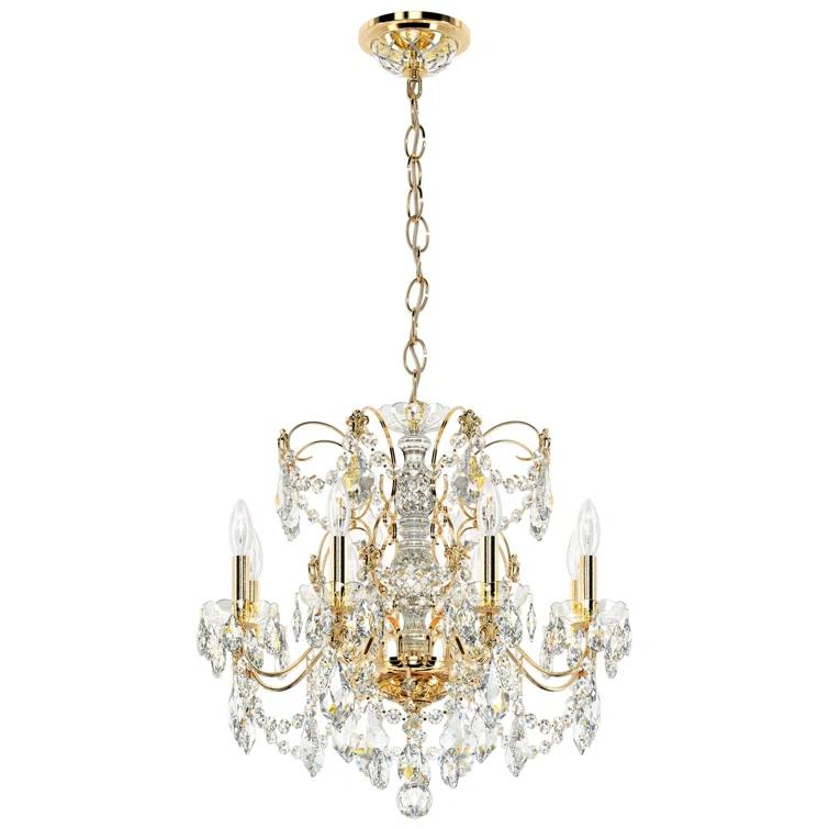 Century 8 - Light Glass Tiered Chandelier