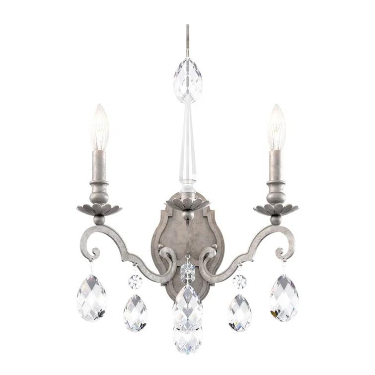Renaissance Nouveau Steel Candle Wall Light