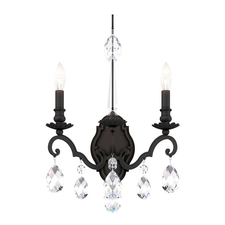 Renaissance Nouveau Steel Candle Wall Light