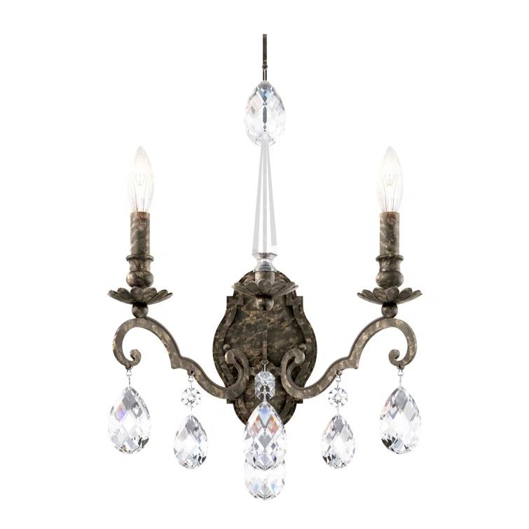 Renaissance Nouveau Steel Candle Wall Light