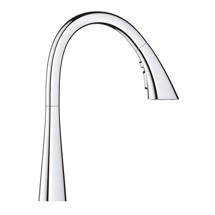 ZEDRA Single-Handle Pull Down Kitchen Faucet Triple Spray 1.75 GPM