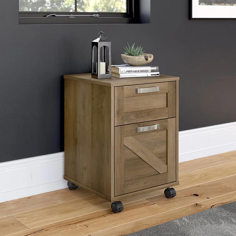 Cowden 16"W 2 -Drawer Mobile Vertical Filing Cabinet