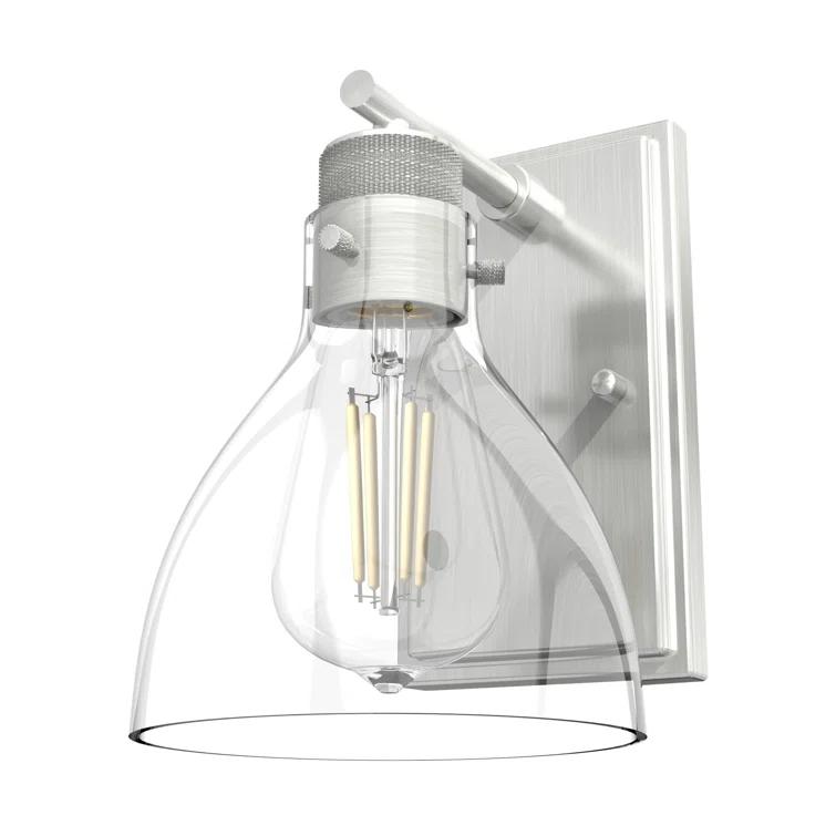Hunter Van Nuys Brushed Nickel 1 Light Sconce Wall Light Fixture