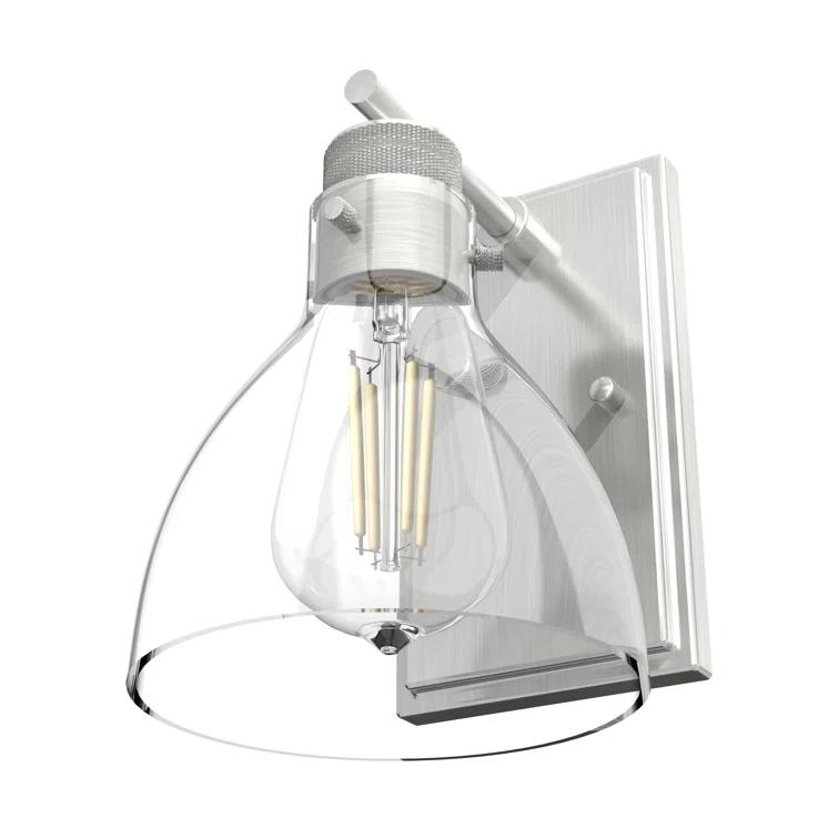 Hunter Van Nuys Brushed Nickel 1 Light Sconce Wall Light Fixture