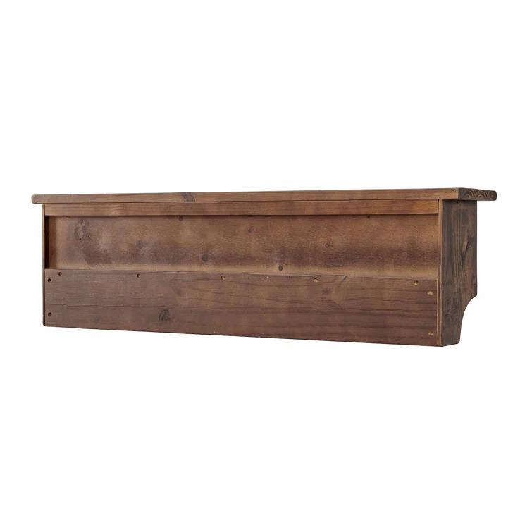 48 in. Pomona Metal & Wood Entryway Coat Hook with Storage Cubbies