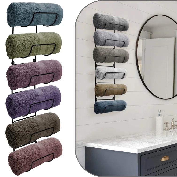 Sorbus 6-Tier Wall Mounted Metal Towel Rack