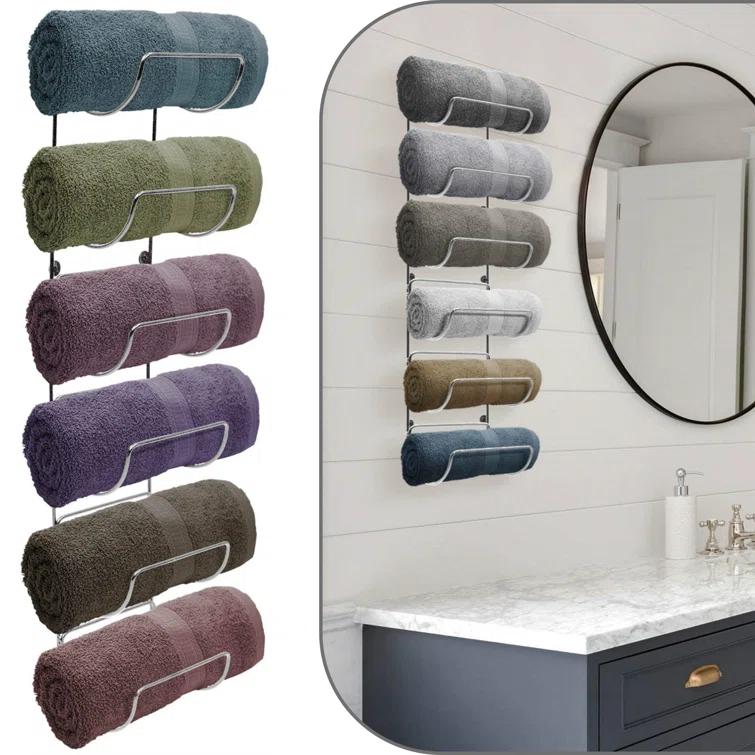 Sorbus 6-Tier Wall Mounted Metal Towel Rack