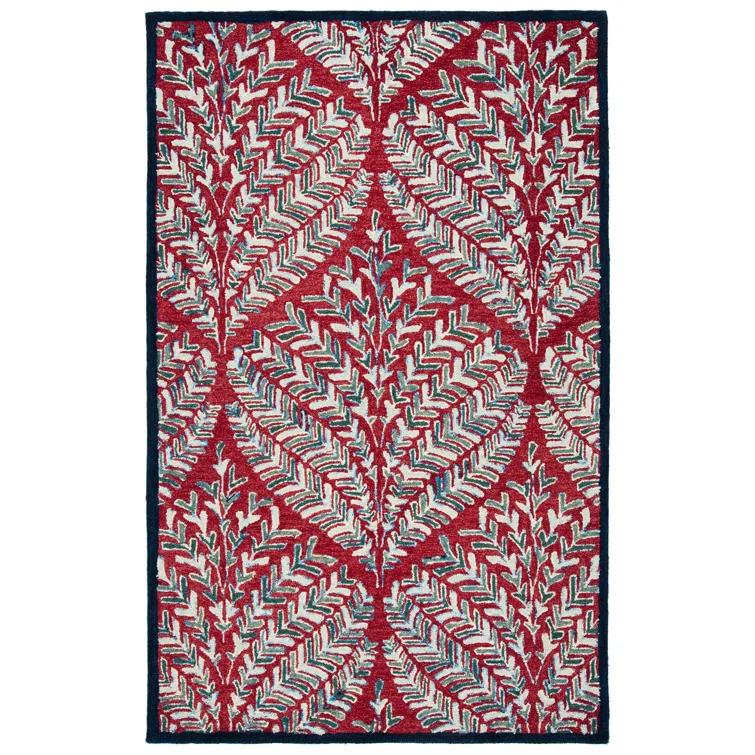Chaitra Hand Tufted Wool Floral Rug