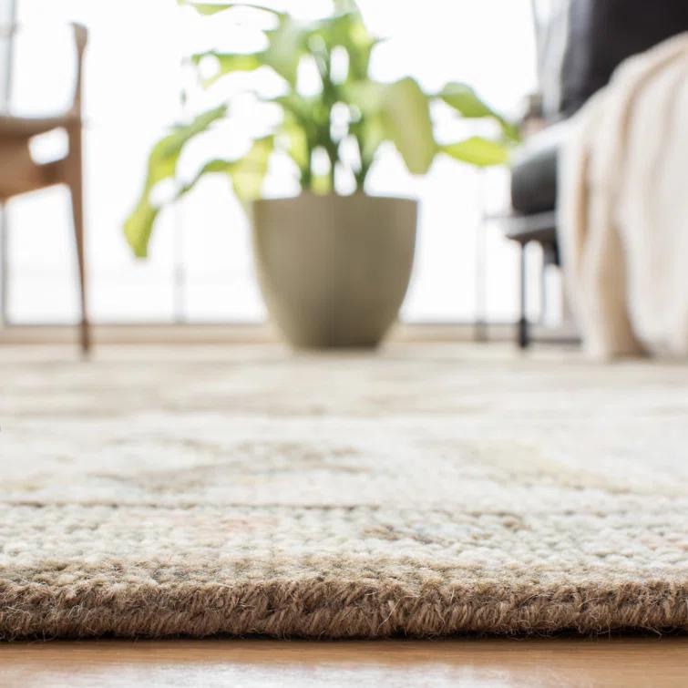 Samarkand SRK171 Hand Knotted Area Rug - Beige/Brown - 8'x10' - Safavieh.
