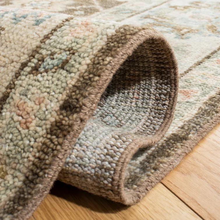 Samarkand SRK171 Hand Knotted Area Rug - Beige/Brown - 8'x10' - Safavieh.