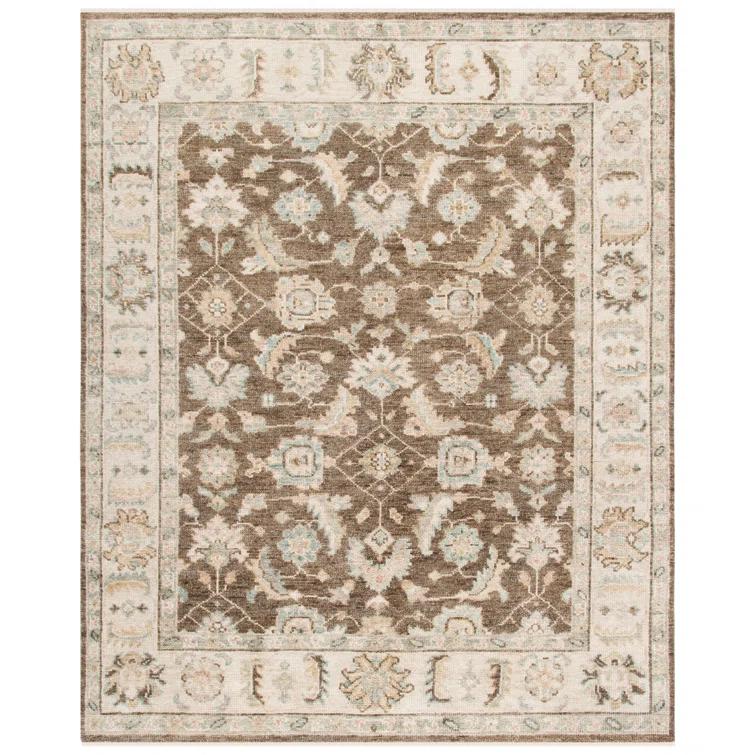 Samarkand SRK171 Hand Knotted Area Rug - Beige/Brown - 8'x10' - Safavieh.