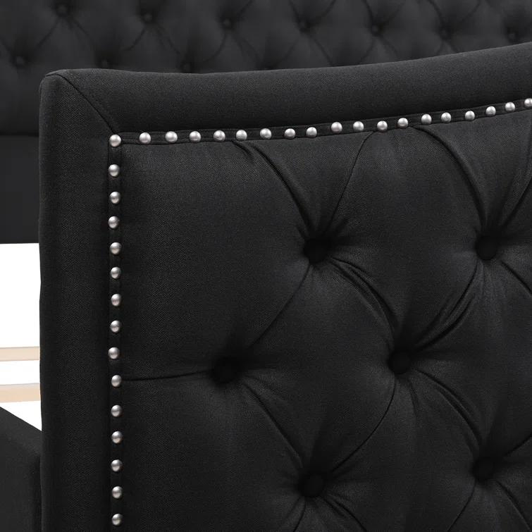 Coleman Upholstered Wingback Bed