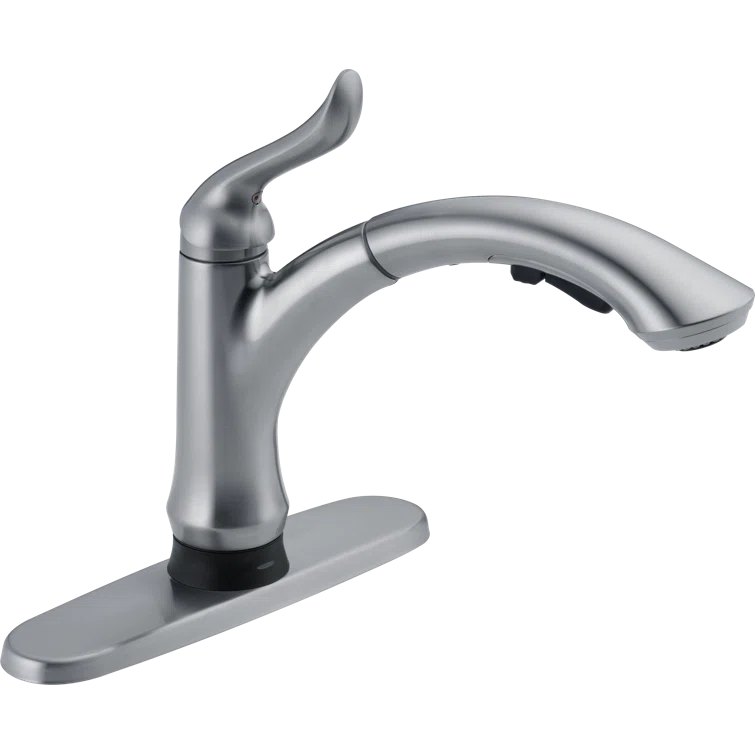 Delta Linden Pull Out Sprayer Kitchen Sink Faucet, Single Handle Kitchen Faucet 4353-AR-DST