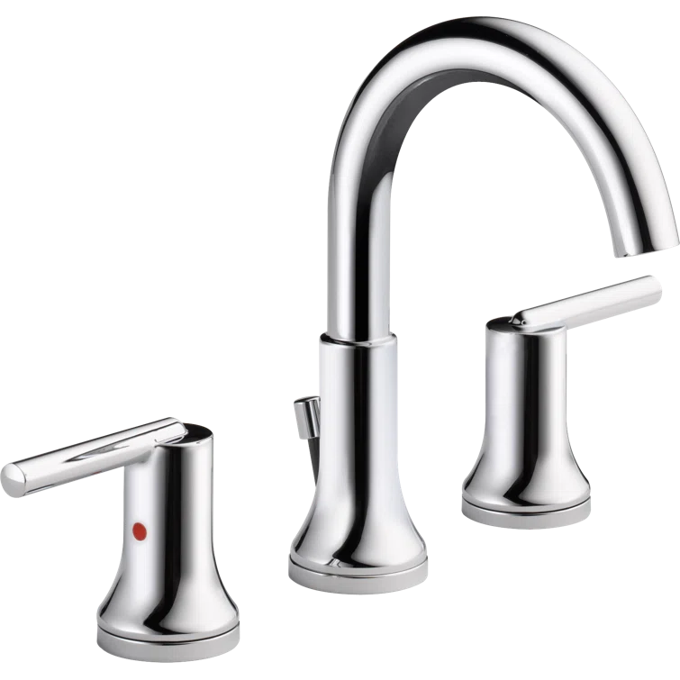 Trinsic Widespread Bathroom Faucet 3 Hole, 2-handle Bathroom Sink Faucet with Drain Assembly