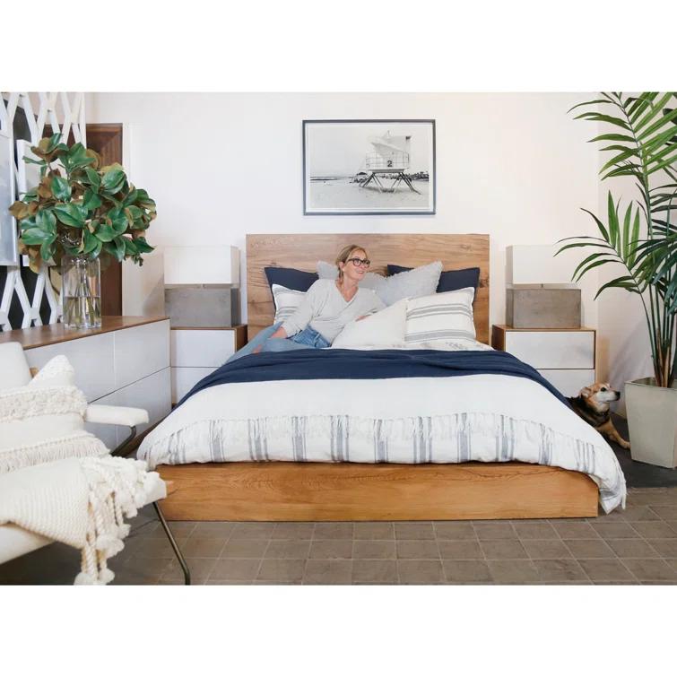 Jackson Linen Duvet by Pom Pom at Home - Cream and Gray / Queen