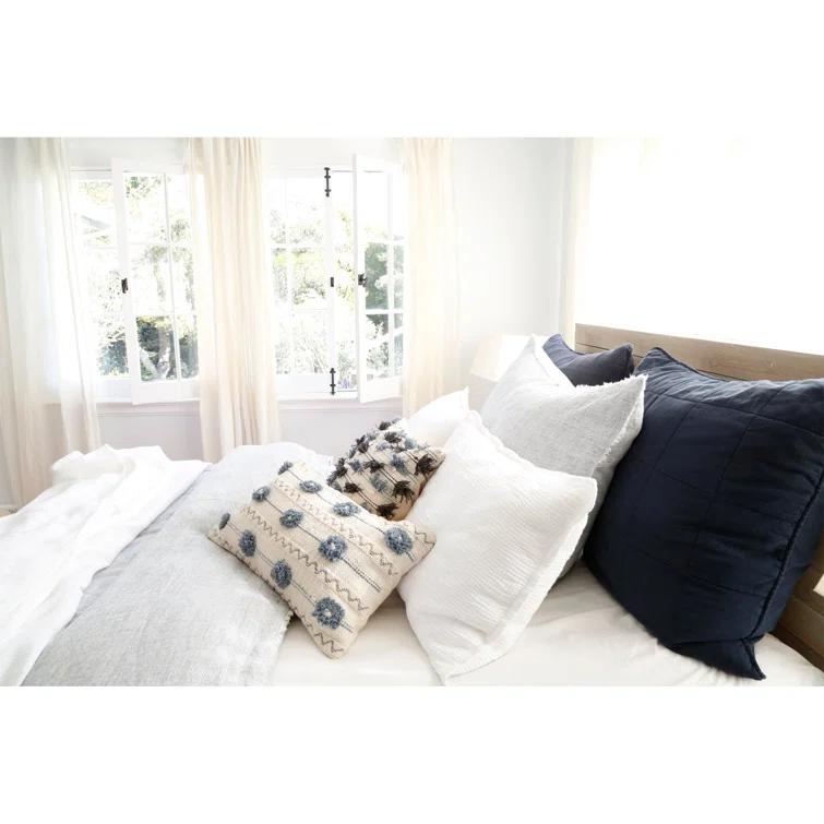 Logan Linen Duvet by Pom Pom at Home - Navy / King