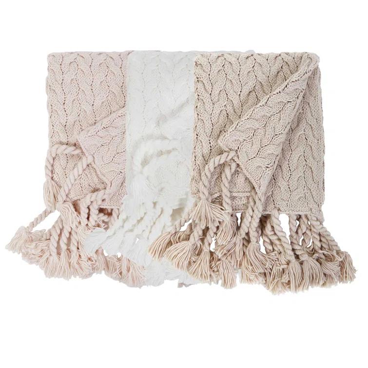 Capistrano Cable Knit Throw Blanket
