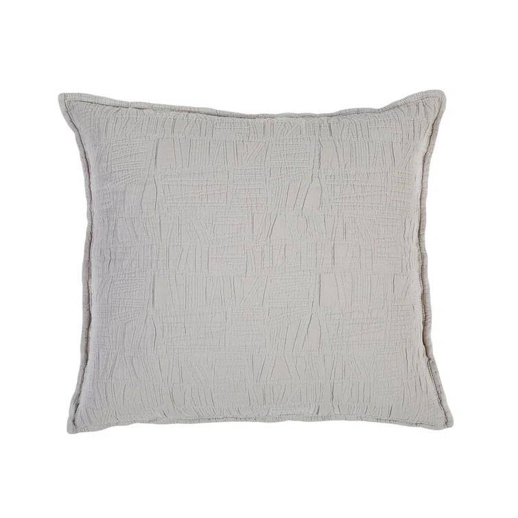 Harbour Cotton Matelassé Euro Sham by Pom Pom at Home - Taupe