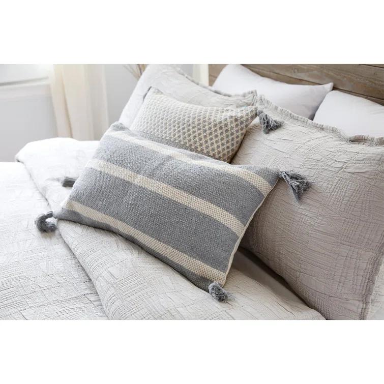 Harbour Cotton Matelassé Coverlet by Pom Pom at Home - Taupe / Twin