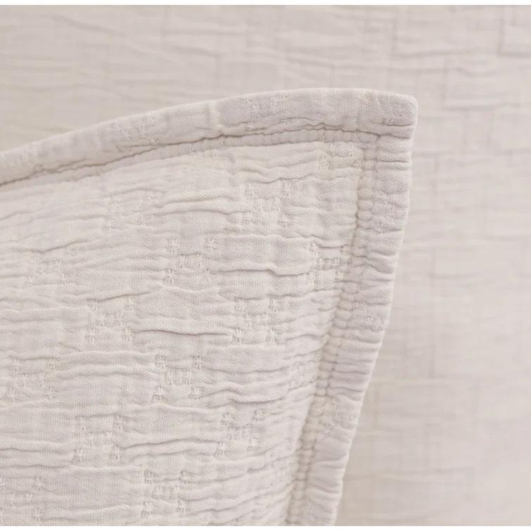 Ojai Cotton Matelassé Coverlet by Pom Pom at Home - Blush / Queen