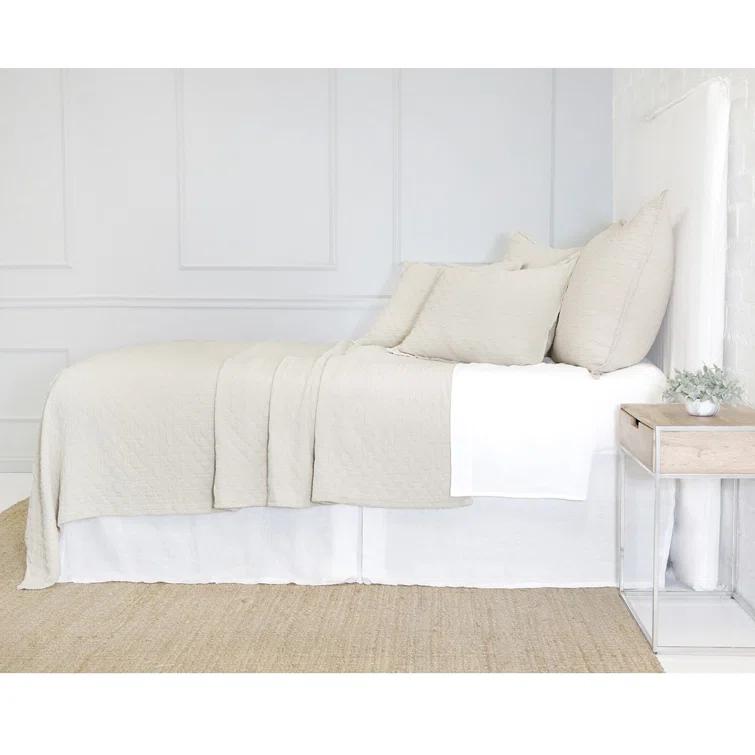 Ojai Cotton Matelassé Sham by Pom Pom at Home - Greige / King
