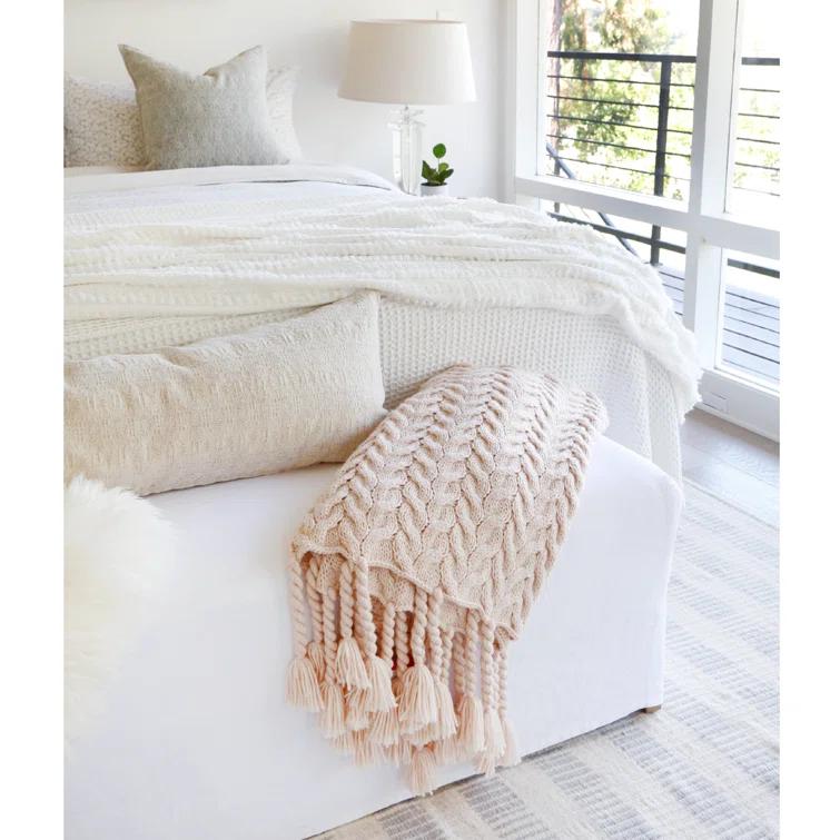 Pom Pom At Home Capistrano Cable Knit Throw Blanket